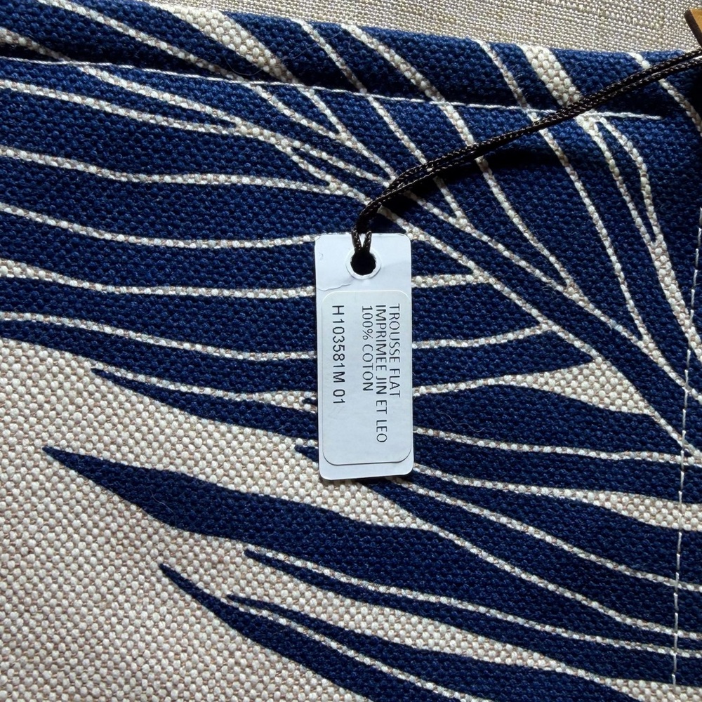 Hermes Blue and Orange jaguar toile pochette Bag - Picture 5 of 7